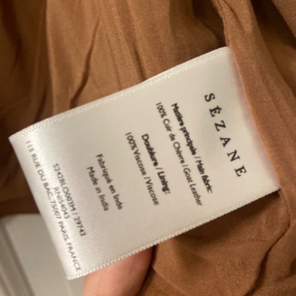Sezane tara vest blouse size 34 - Picture 3 of 4